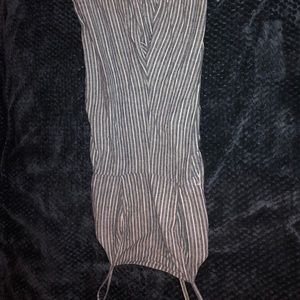 Blue and White Striped Romper